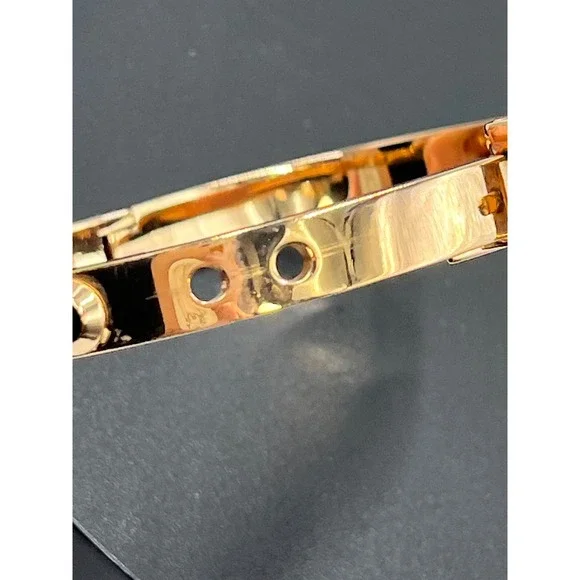 Michael Kors Designer Astor Rose Gold Buckle Closure Bangle Bracelet‎ - Picture 15 of 16